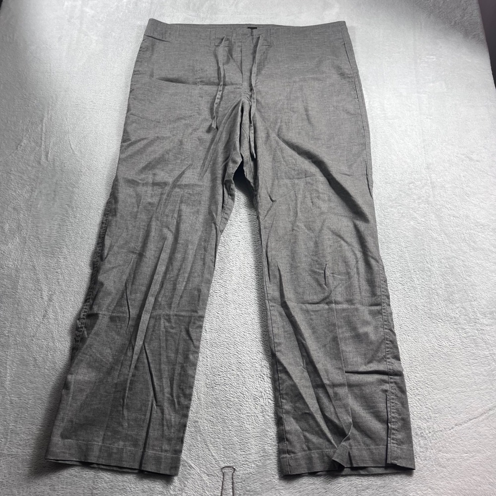prAna Mens Vaha Pants XL Heather Grey Hemp Blend Yoga Training Trousers
